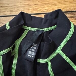 Black Skims with Lime Green Contrast Stitching bodysuit